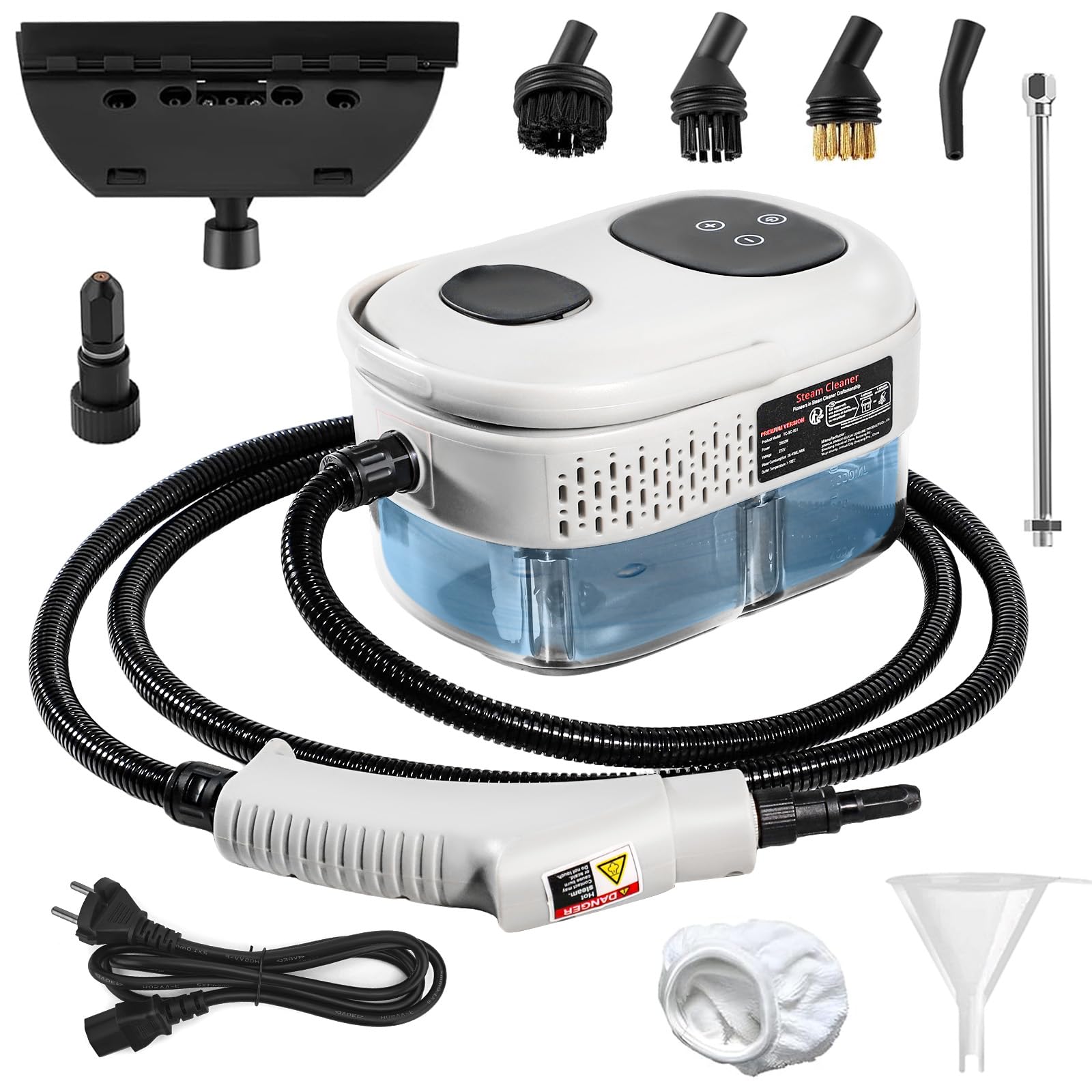 Handheld Steam Cleaner 1000ml Water Tank 15S Heat-up Time Multipurpose Steamer for Home Use Pressurized Steamer for Cleaning