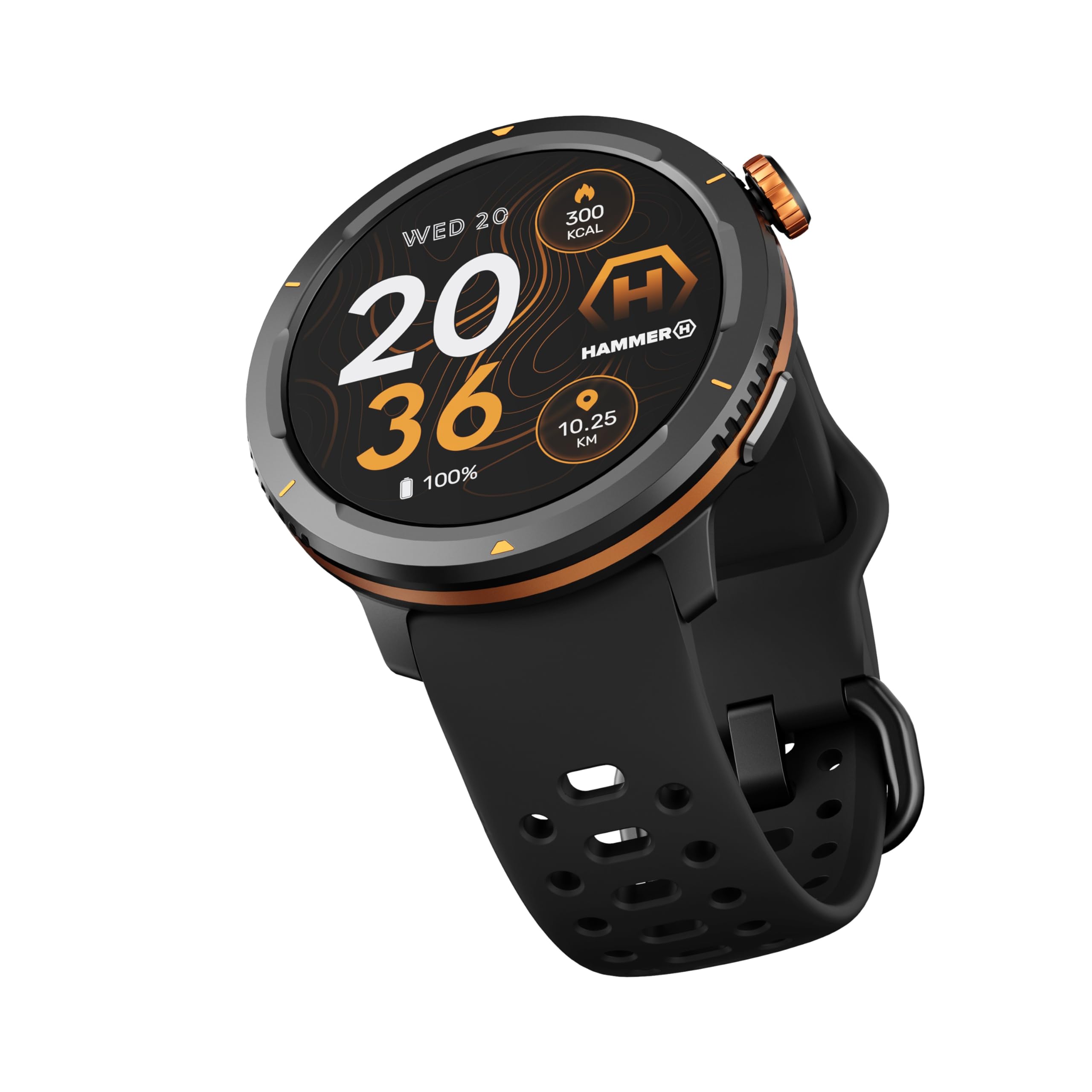 Hammer Smartwatch 2 Lite, schermo AMOLED da 1,43 pollici, funzione Always-on-Display, batteria da 370 mAh per un'autonomia fino a 15 giorni con una singola carica, impermeabilità 3 ATM, Bluetooth