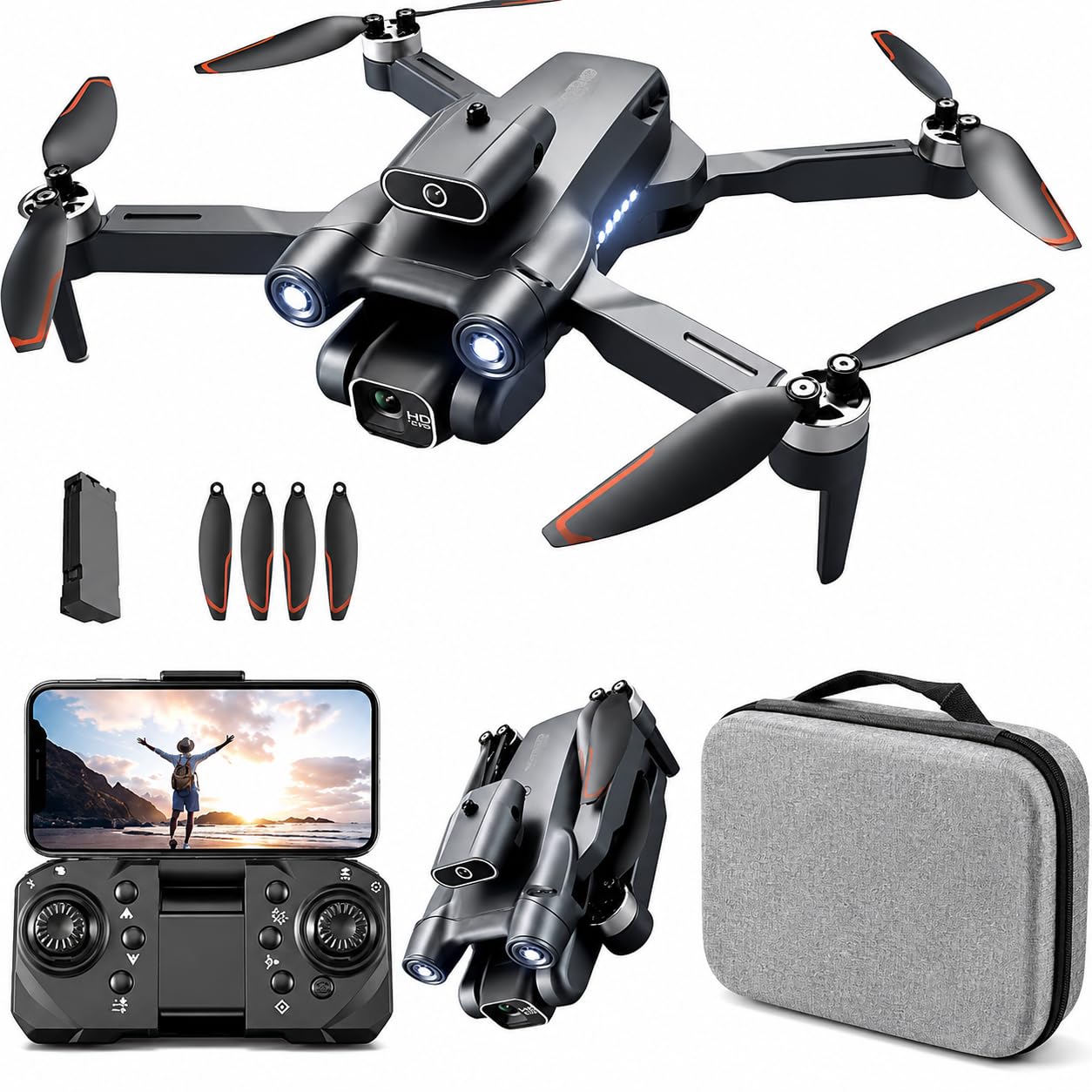 Welko 4K Camera Foldable Drone with 1080p HD - Image 1