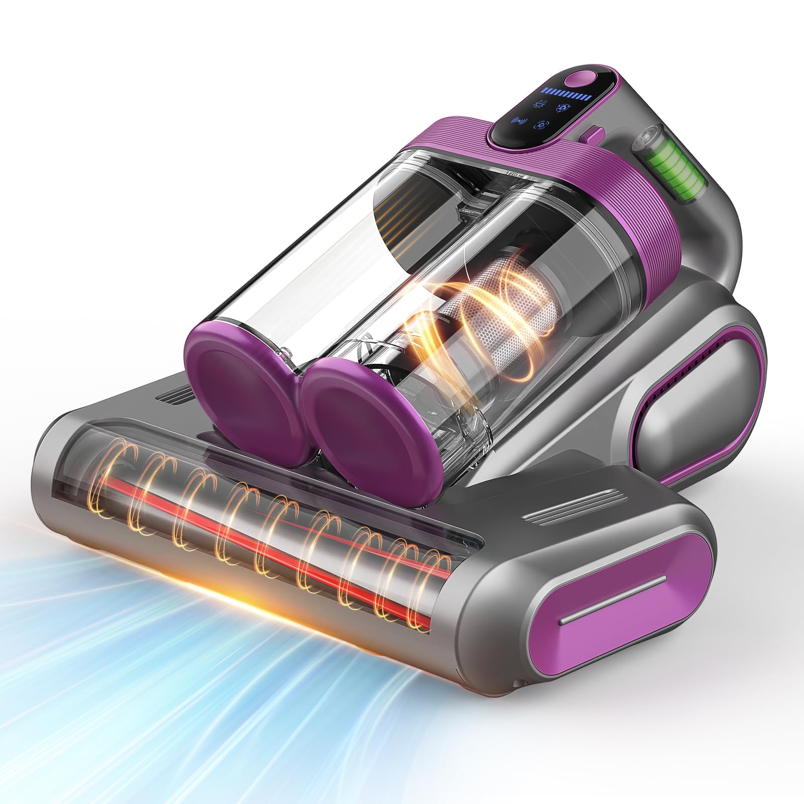 Bed Mattress Vacuum Cleaner Cordless 16Kpa Handheld Vacuum, Vacuum Cleaner with 253.7nm UV-C Light,HEPA Filter & Ultrasonic, Portable Vacuums for Sofa Bed Couch Crib Gifts for Women her Man