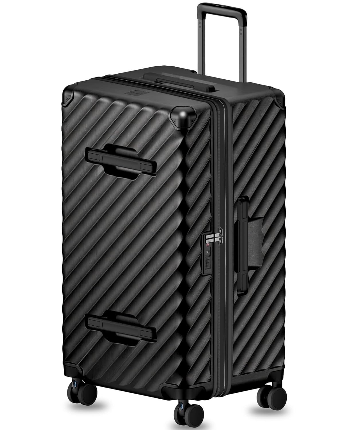 LUGGEX Trunk Luggage KVT Expandable PC Hard Shell Large Checked 30 Inch Suitcase with Shock - Absorbing Wheels