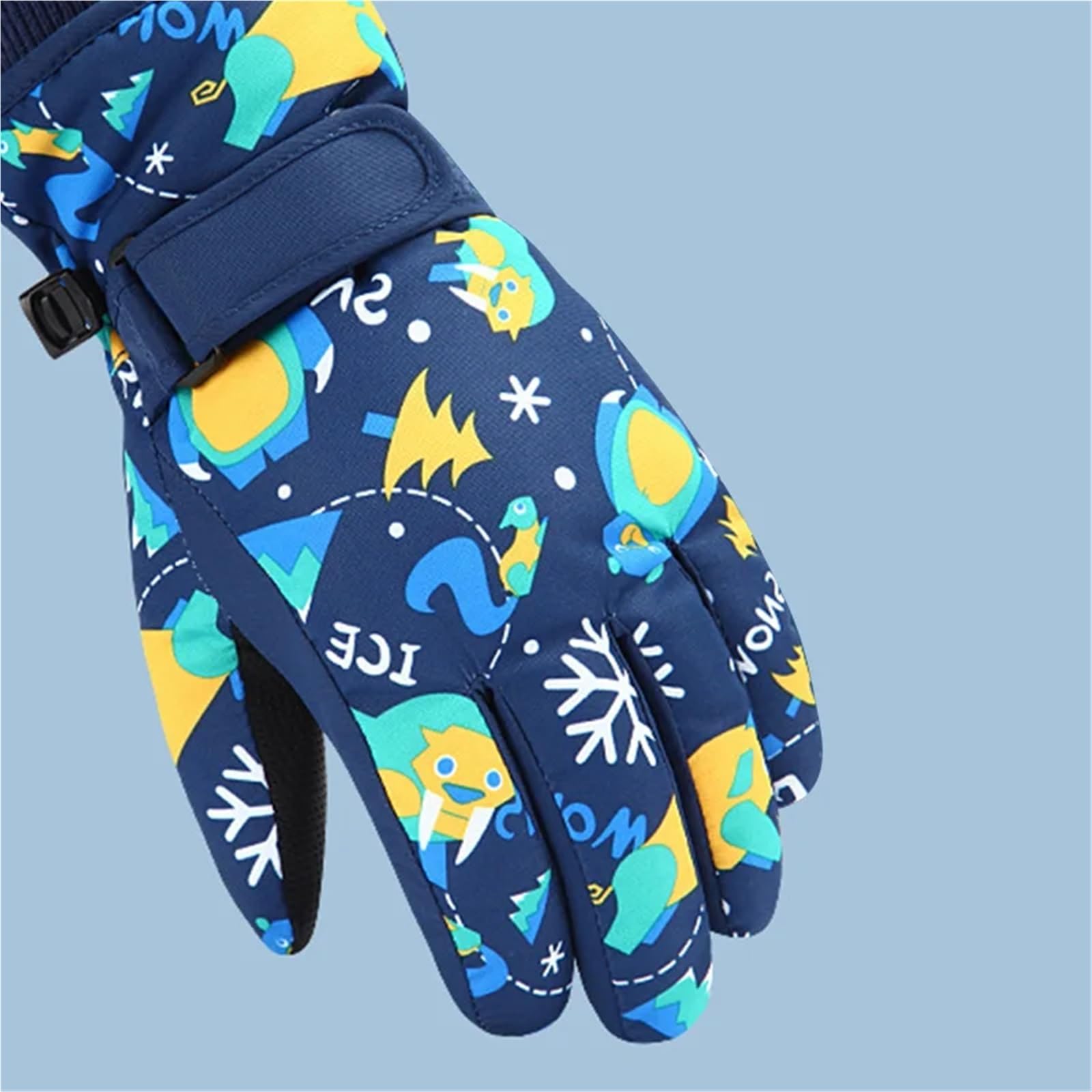 Guanti da Sci Invernali for Bambini, Guanti Impermeabili ispessiti con Dita Divise for Ragazzi e Ragazze (età 4-6), Guanti da Neve Caldi(4-6Y Pink)