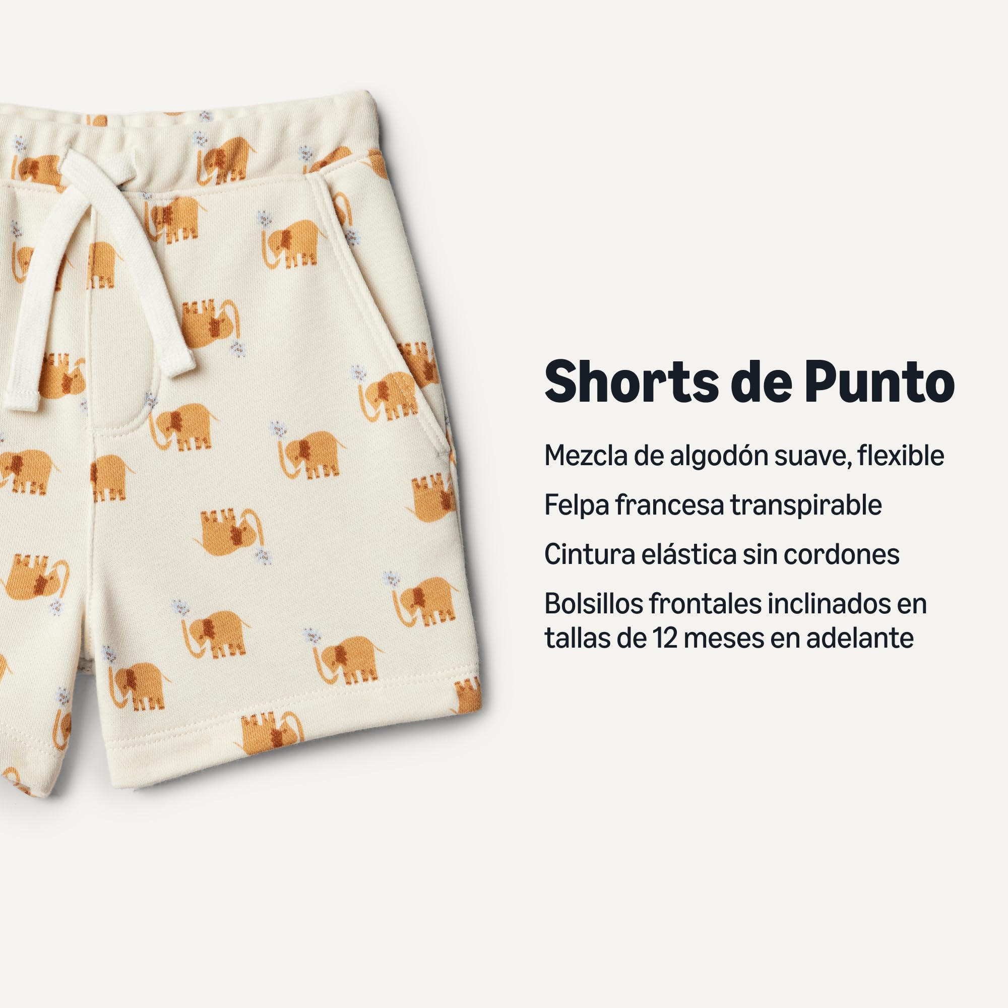 Amazon Essentials x Sofia Grainge Pantalones Cortos de Felpa Francesa de Punto sin Cordones Bebé-Niños, Pack de 2