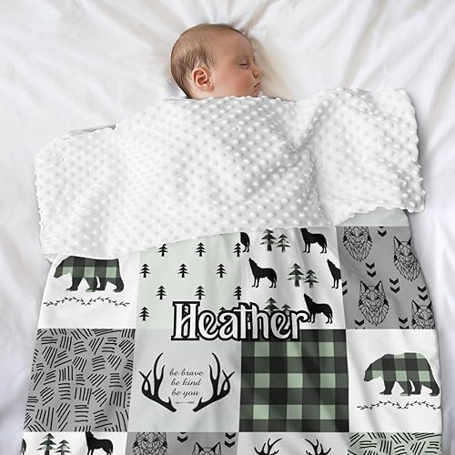 Miniatura 92 de Manta de bebé personalizada, monograma rosa, lindo elefante personalizado, mantas de 30 x 40 pulgadas para bebé, niño y niña con nombre, baby Opción