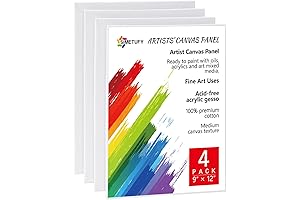 Simetufy 9x12Inch Canvas Boards for Painting