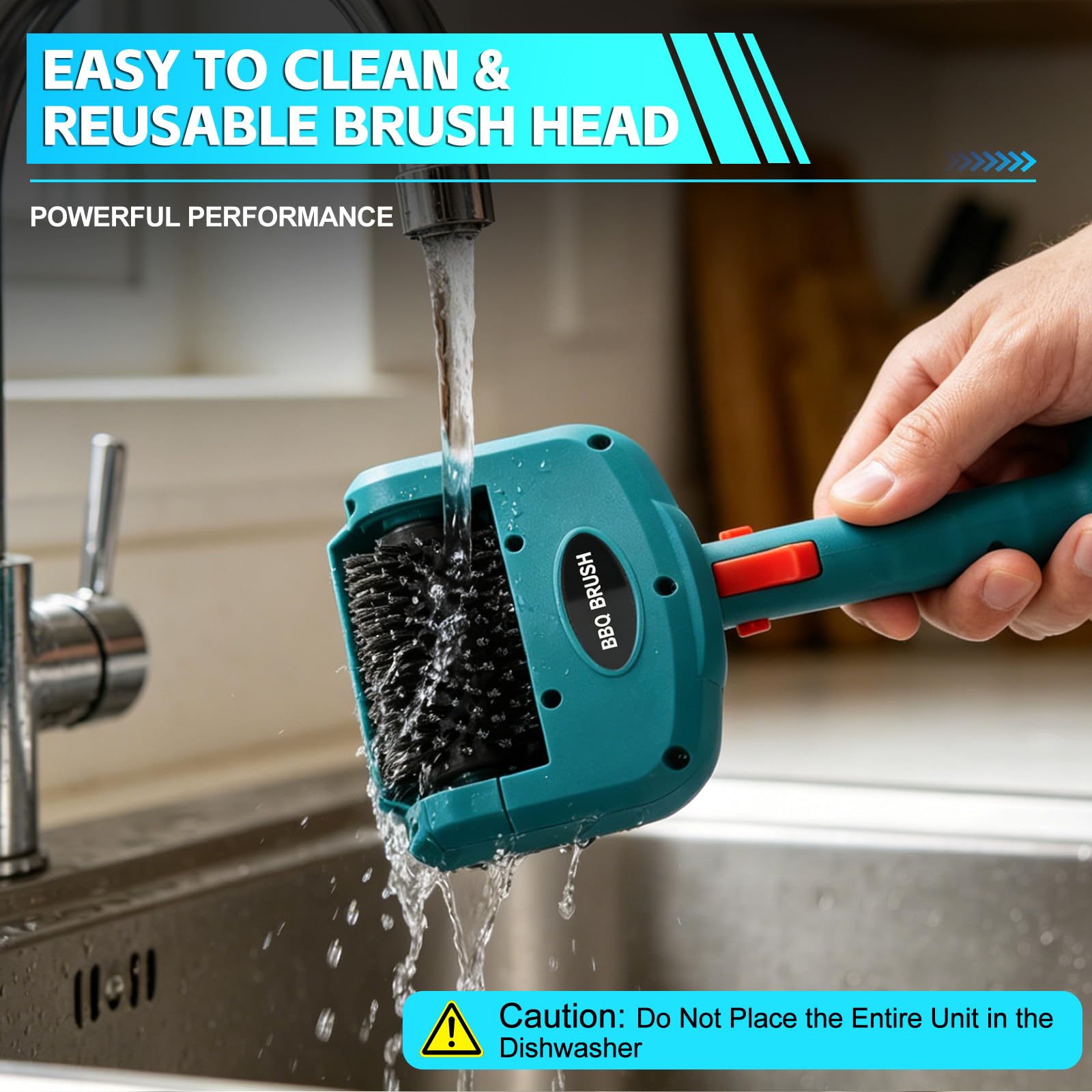 Brosse électrique sans Fil Barbecue pour Makita 18 V (sans Batterie) | Roadtime brosse de nettoyage avec 2 têtes de Brosse rotative à 360° pour barbecue, salle de bain, cuisine