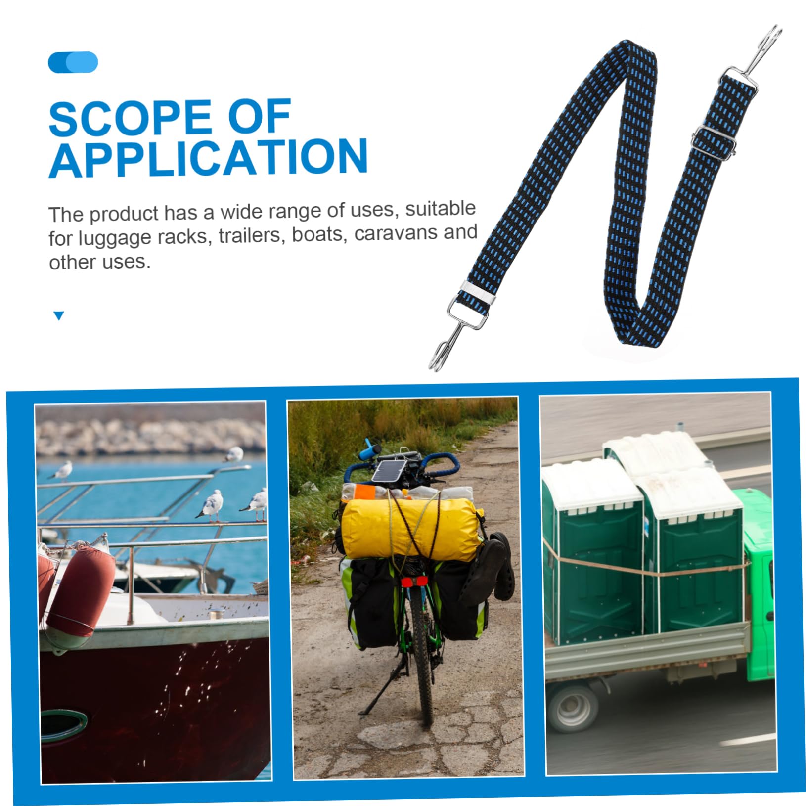 Veemoon 5 Pezzi Di Cinghie Di Ancoraggio Per Bagagli Per Campeggio Lavoro All'Aperto Bagagli Ecc Cinghie Elastiche Regolabili Per Bici Ganci Per Corde Elastiche Filo Di Gomma
