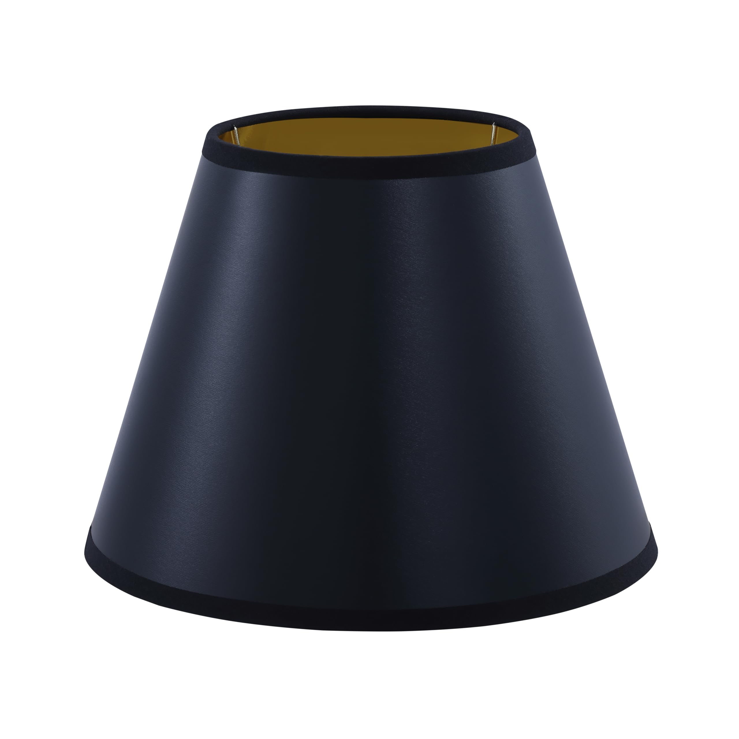 Aspen Creative 56052, Hardback Empire Transitional UNO Shade, Black w/gold inside Washi Paper, 5" Top x 9" Bottom x 7" Slant, Slip UNO 36mm Table Lamp