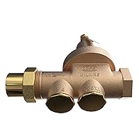 Vista 11 de Zurn Wilkins válvula de latón reductora de presión de agua de 3/4 de pulgada Modelo 34-600XL con válvula de revisión de paso y colador, Unión FNPT x