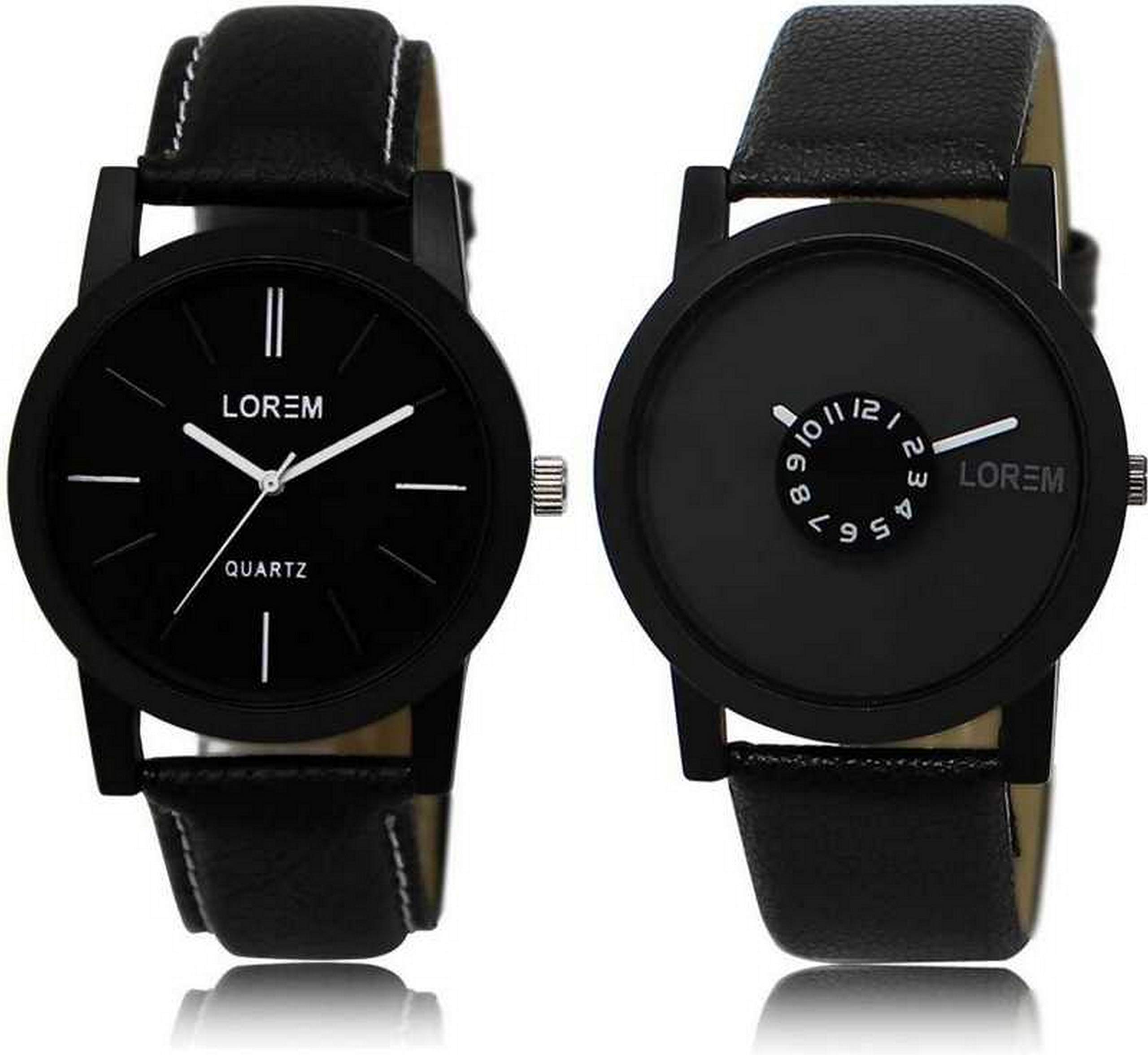 LOREM FZ 05-25 Attractive Look Black Dial Combo Watches for Men (B07MHTTG5G) Amazon Price History, Amazon Price Tracker