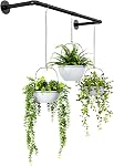 Bamworld Planters de suspension pour les plantes d'intérieur Planter Hanger intérieur Planter Rod 36.2in Étagères pour plantes à fenêtres Pot en métal non inclus