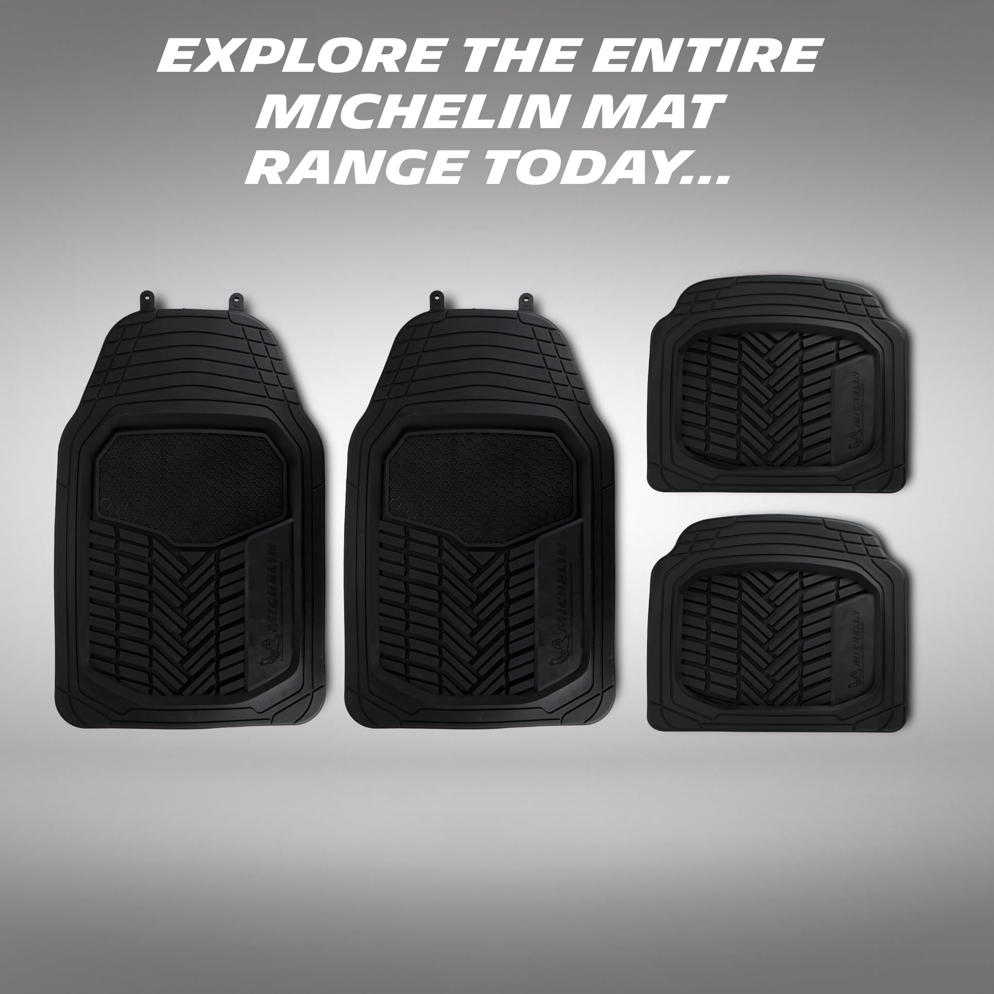 MICHELIN Juego de Alfombrillas de Coche de Ajuste Universal prémium 4x4/Crossover