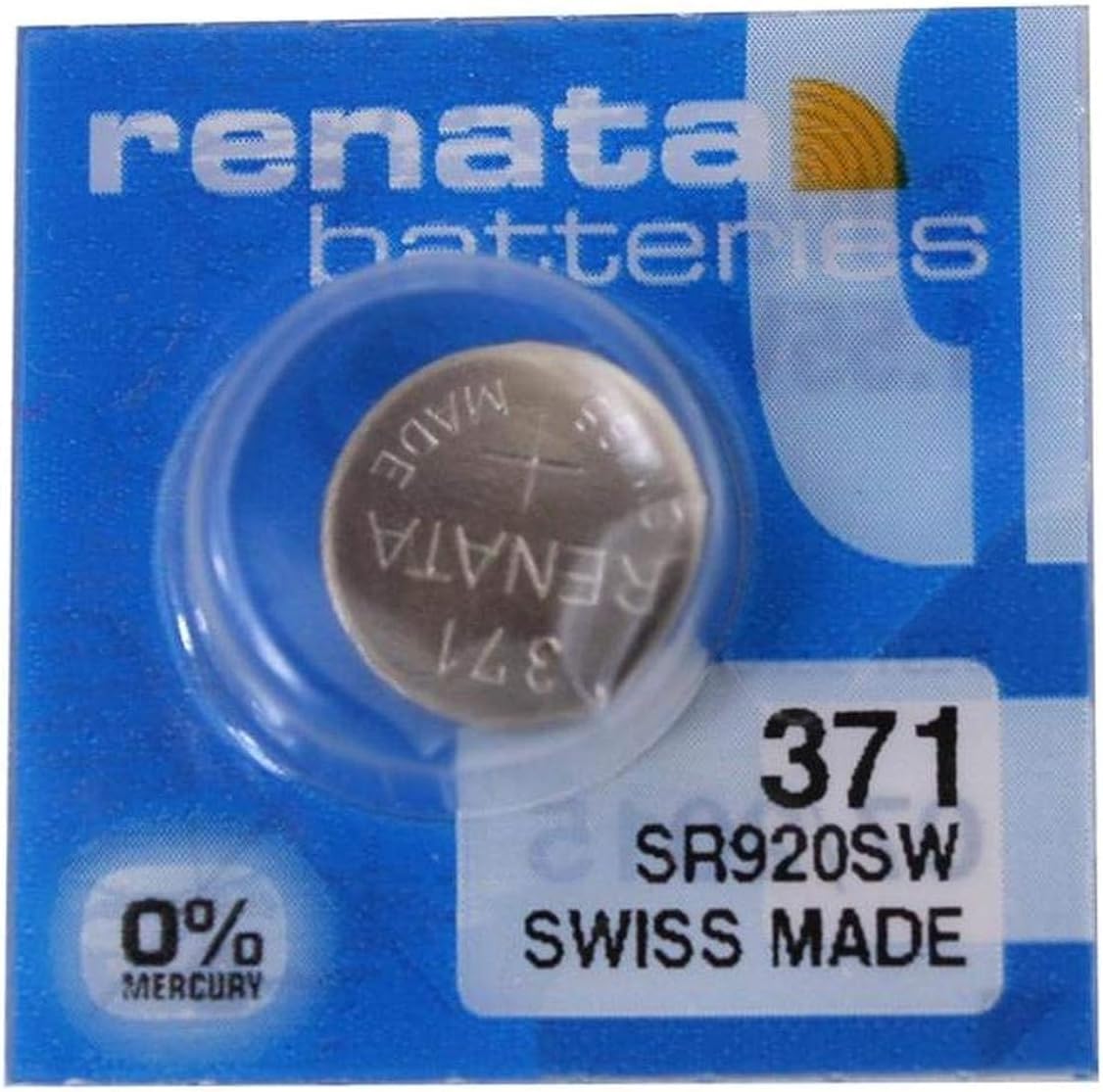 2 X Renata Battery 371 SR920SW SILVER 1.55V SWISS MADE