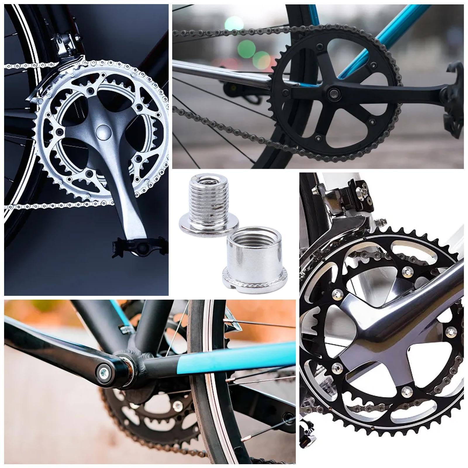 Jiimhte Vis De Pédalier Vélo – Acier Carbone, M8, 3 Modèles A/B/C – Pour VTT, Route, Pliant – Fixation Manivelle Robuste