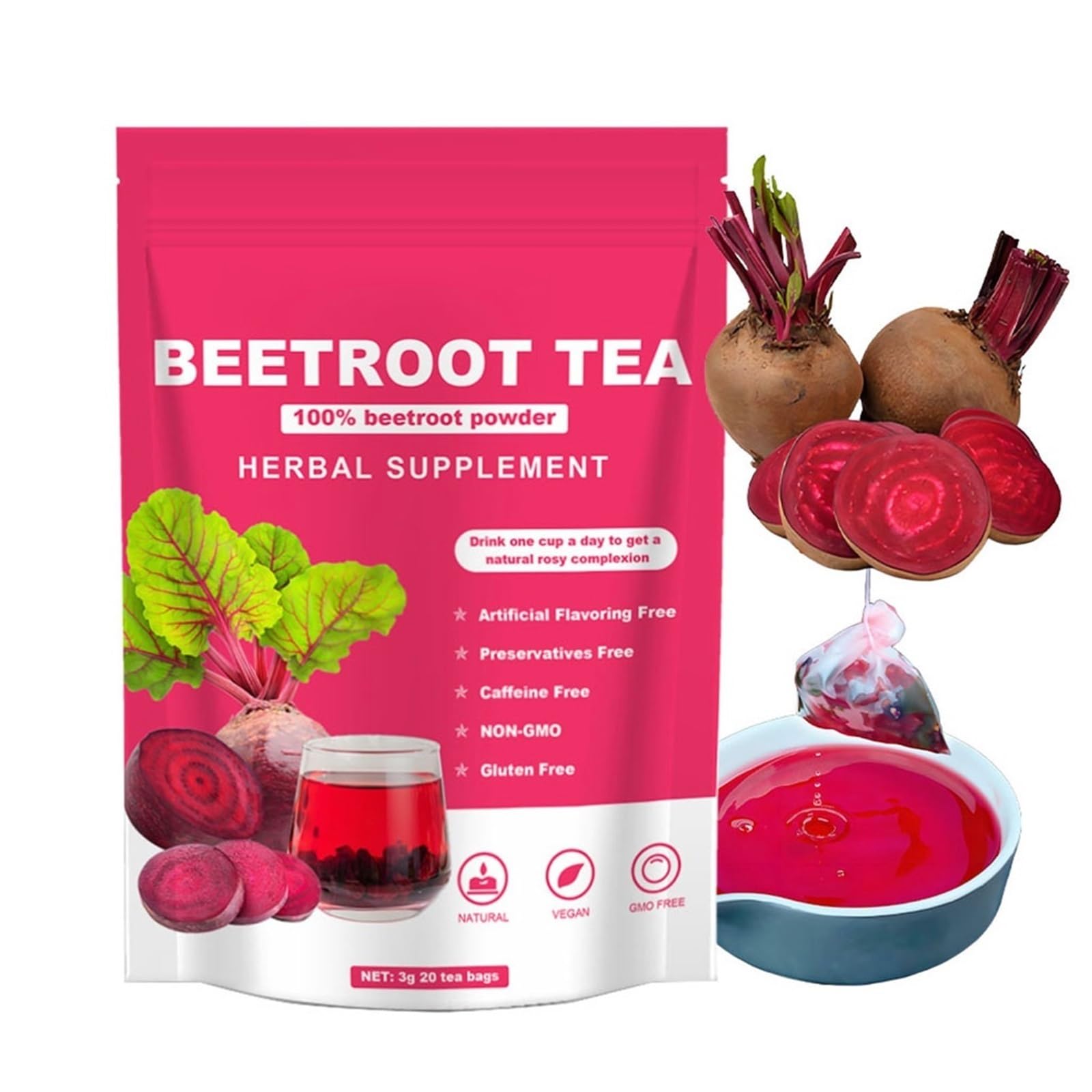 Tisane Naturelle Aux Herbes Et Légumes - Infusion Pure, Sans Additifs Et Sans Caféine(3PCS)
