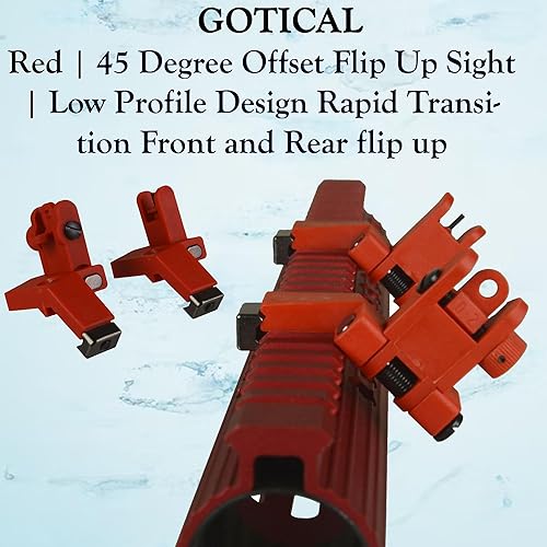 Vista 25 de Mira abatible de 45 grados Diseño de perfil bajo, transición rápida, mira delantera y trasera abatible s-i-g-h-t con ranura de 3 y 5 piezas Negro