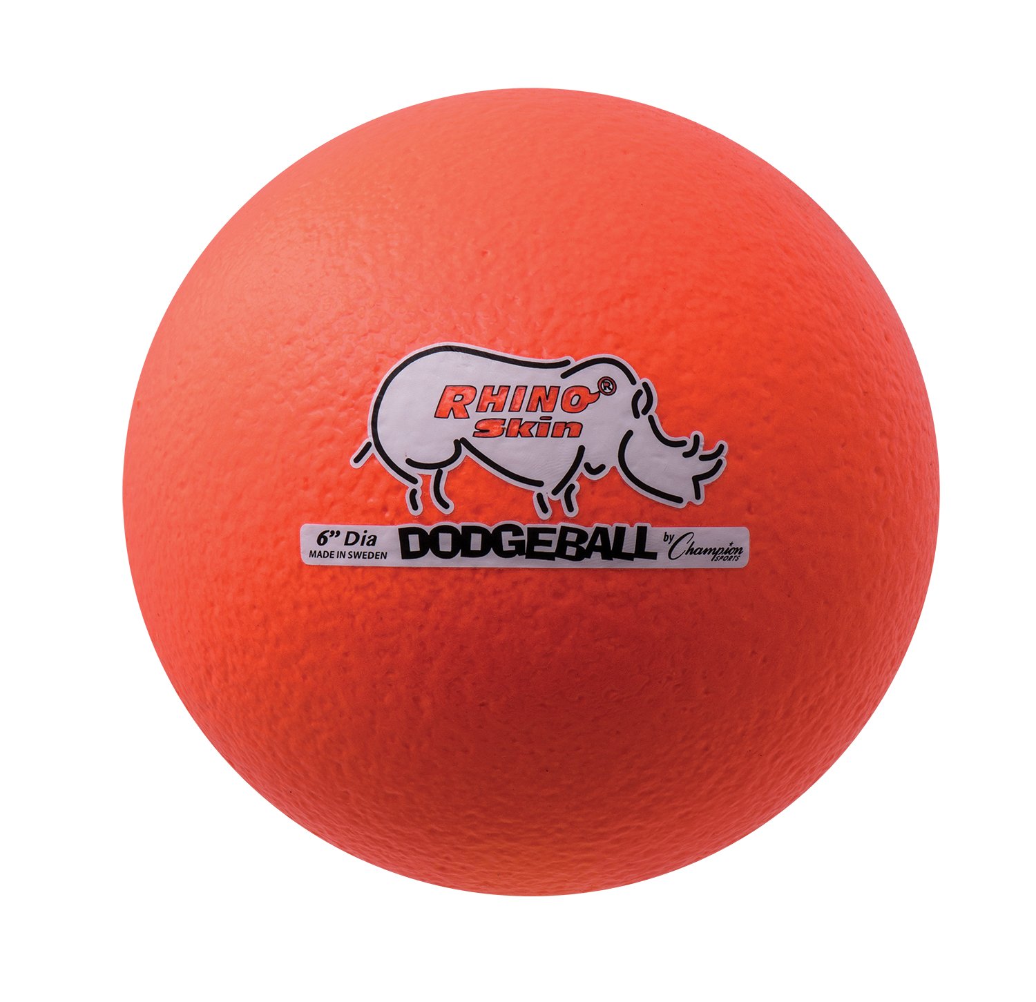 Champion Sports Rhino Skin Dodgeball (Set of 6, Neon Orange, 6") - Image 2