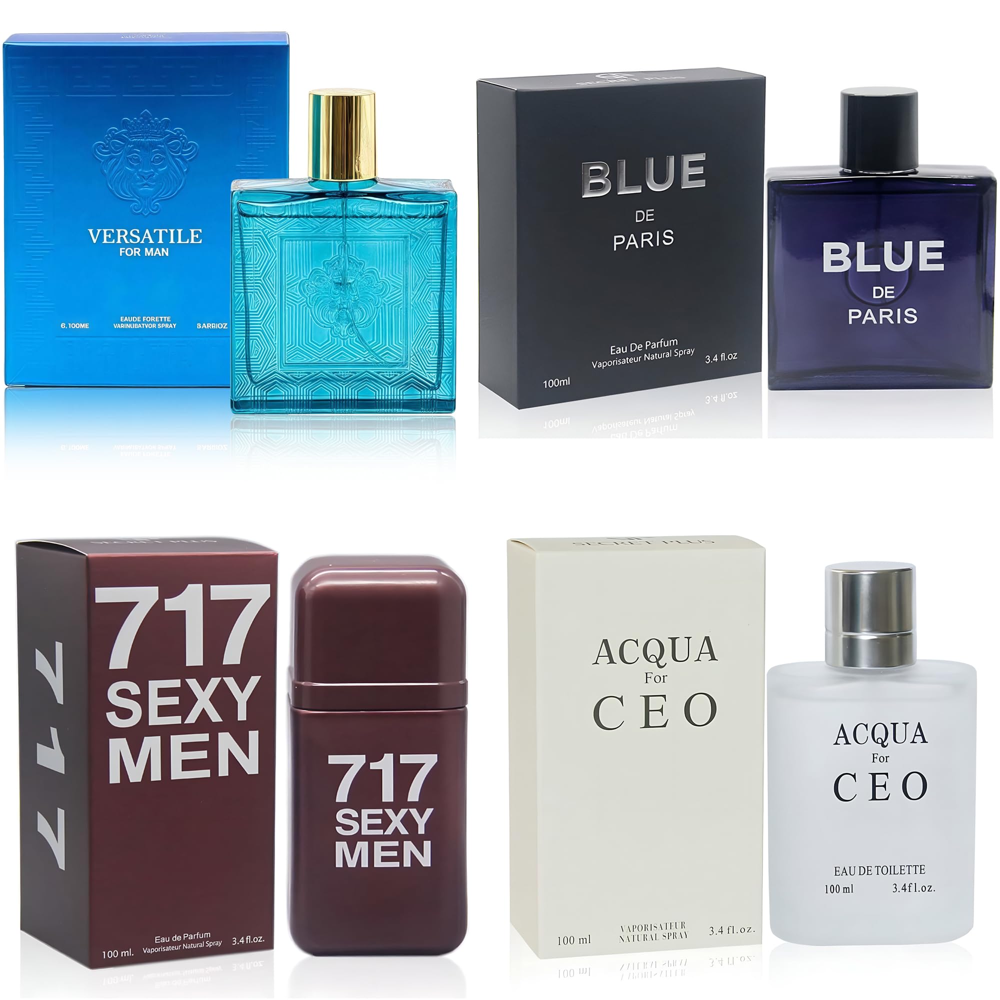 Amazon.com : AFLUXE Cologne for Men Set 4 Combo Sets(717SexyM