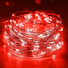 litogo Battery Operated Fairy Lights with Timer 3M 30 LED Indoor Waterproof Copper Wire Battery Operated (AAA Battery) for Party Christmas Wedding Red
