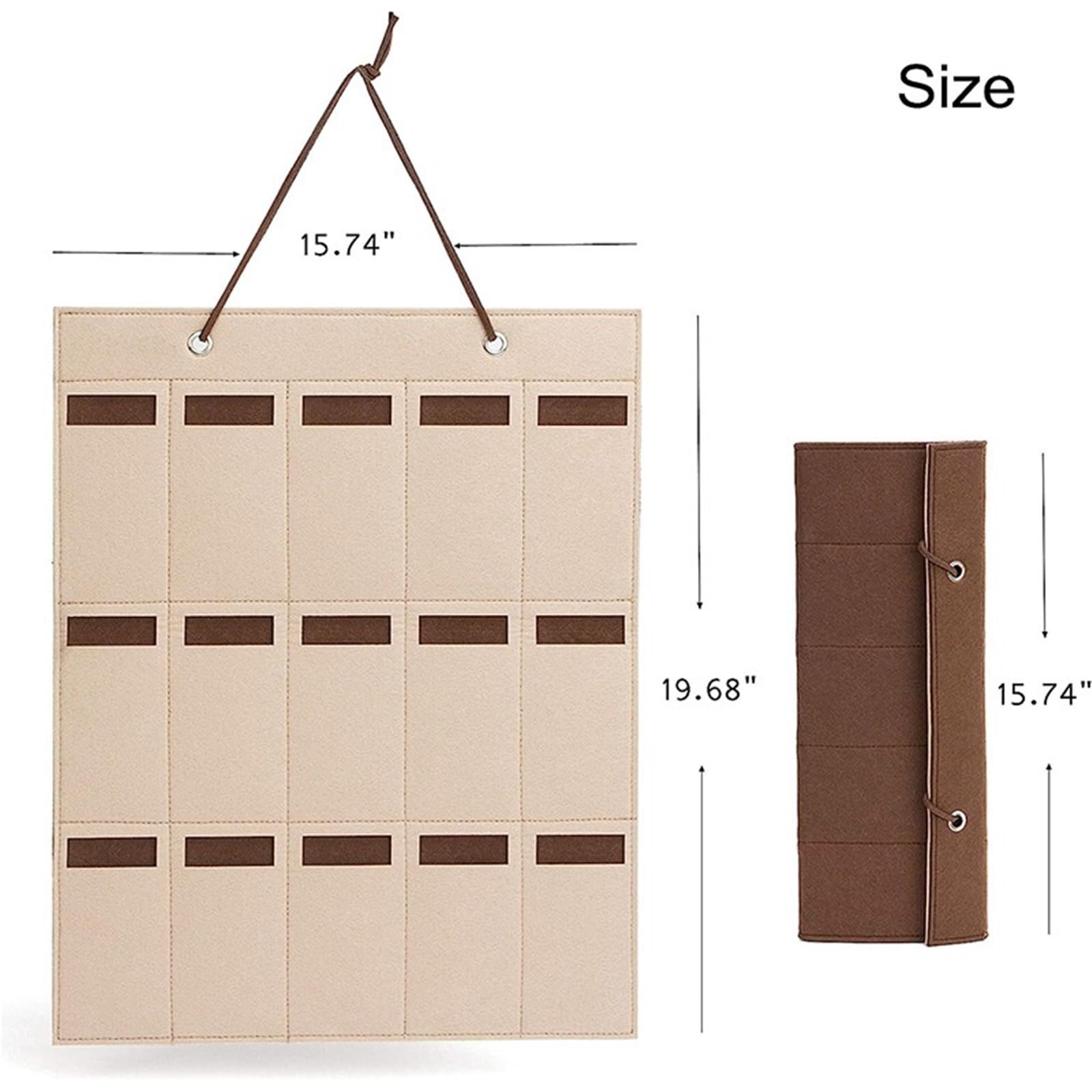 Porta Occhiali per Casa Espositore for Occhiali da Parete con 15 Scomparti for Riporre Gli Occhiali da Vista Organizer Occhiali da Sole(Beige)
