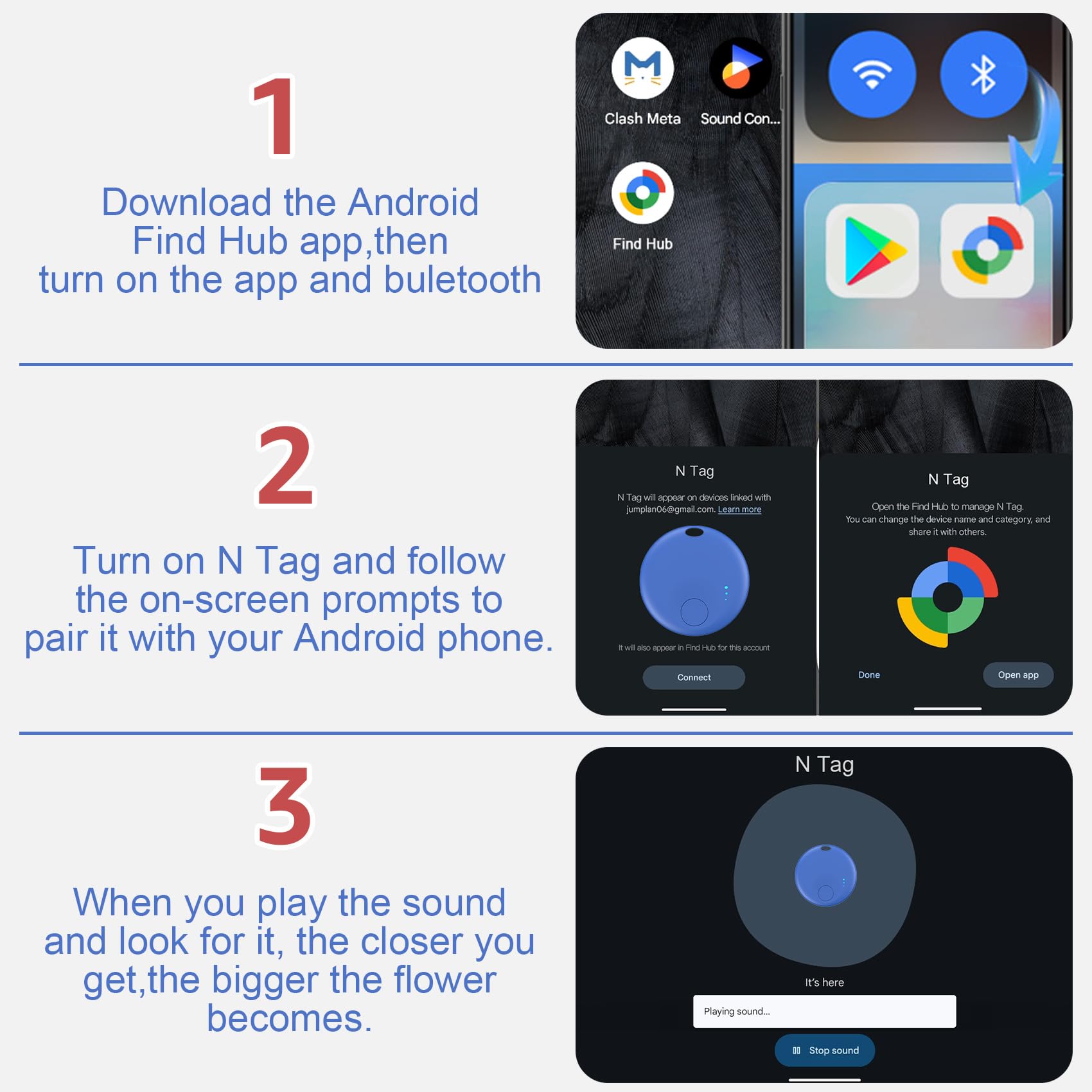Air Tracker Android e iOS, 4 PCS Smart Tracker Tag GPS Localizzatore Chiavi Compatibile con Trova Dispositivo e Apple Find My, Bluetooth Tracker Compatibile per Portafogli,Chiavi,Zaini