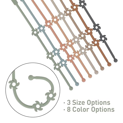 Miniatura 5 de Correas de seguridad de juguete, clips de silicona de grado alimenticio para chupete, correa elástica ajustable para cochecitos, silla alta, cunas,