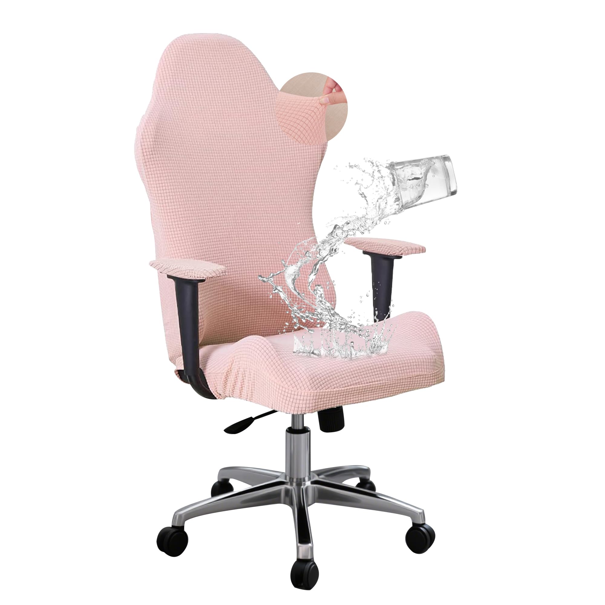 Amazon.co.jp: FORCHEER ゲーミングチェアカバーセット ピンク 大人用