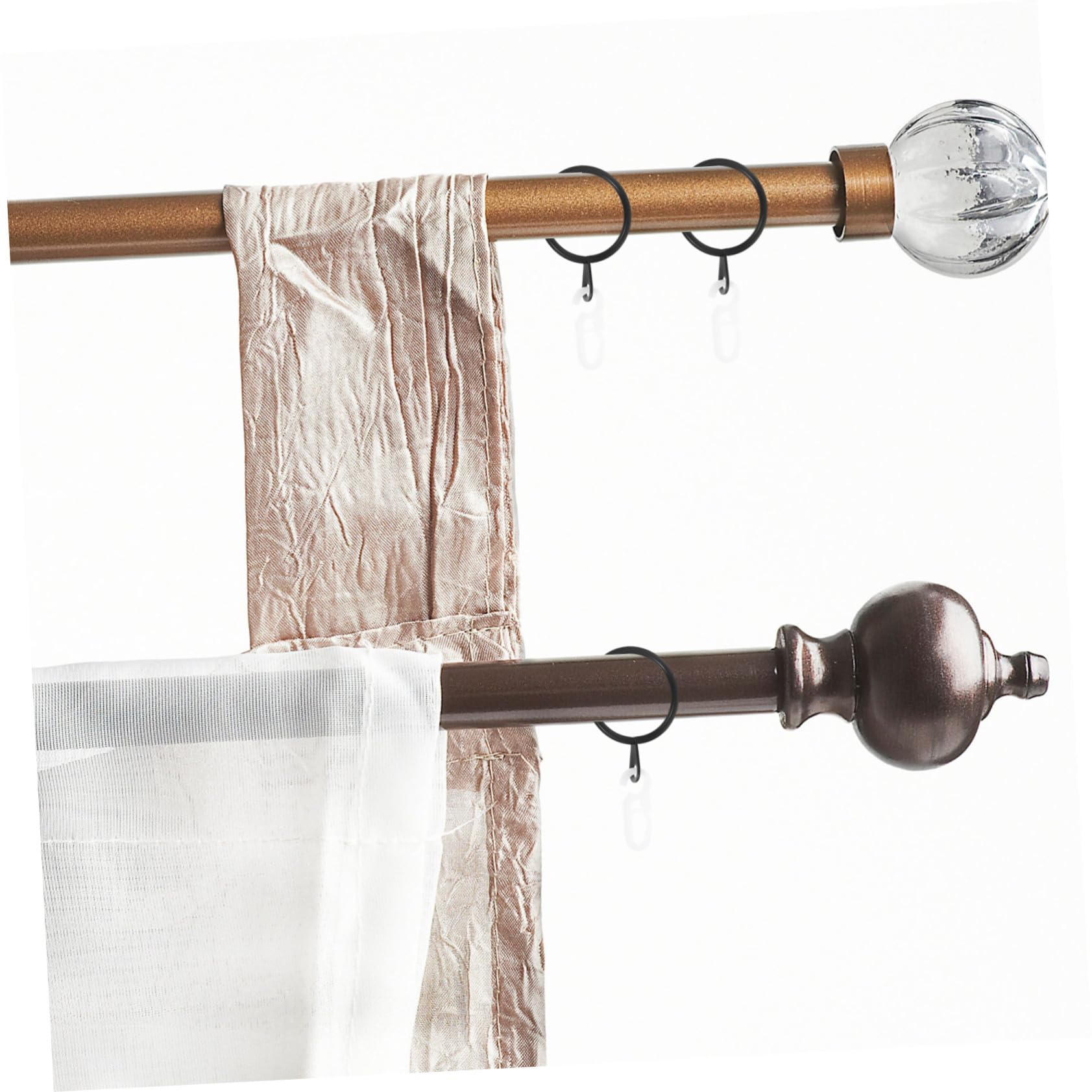 TOYANDONA Anelli Mm 45 Set per Tende Diametro Interno Neri Metallo in 30 | Ganci Inclusi, Finitura Classica Nera, Struttura Plastica e Metallo, Installazione Semplice, Adatti a Carichi Pesanti