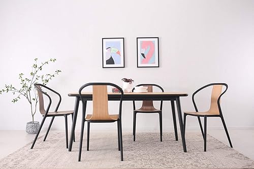 Silla moderna de silla WM-300-Midcent-WL para café, de mediados de siglo, en nogal