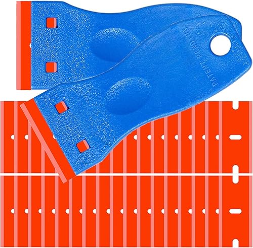 Rasqueta de plástico de doble borde con agarre contorneado praspar etiquetas y adhesivos de vidrioparabrisasherramientas de vinilo para tinte de