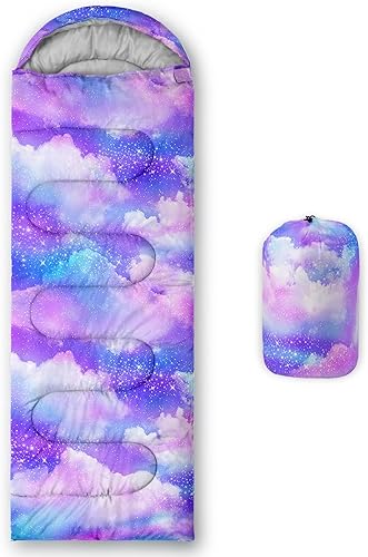 QOOMO Camping Sleeping Bags,3 Season Warm & Cool Weather,Lightweight,Waterproof Sleeping Bags for Adults & Kids,Traveling,and Outdoors,Camping Gear