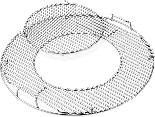 Weber Grillroste Edelstahl für 57 cm Holzkohlegrills - Gourmet BBQ System, pflegeleicht, rostfrei und mit GBS-Einsatz für Zubehör – Silber (8843)