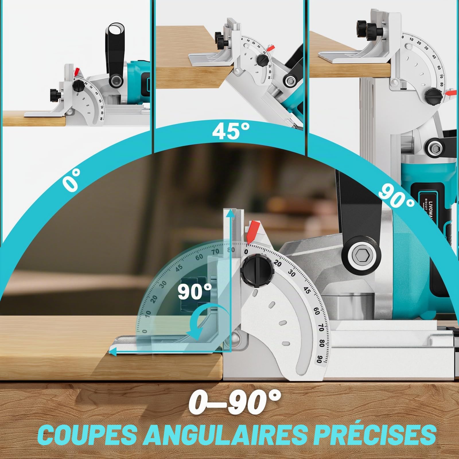 LIVOWALNY Fraise à cheville plate compatible avec Makita 18 V : fraise à rainurer sans fil avec sac à poussière et chevilles plates pour le travail du bois (sans batterie/chargeur), 11000 tr/min