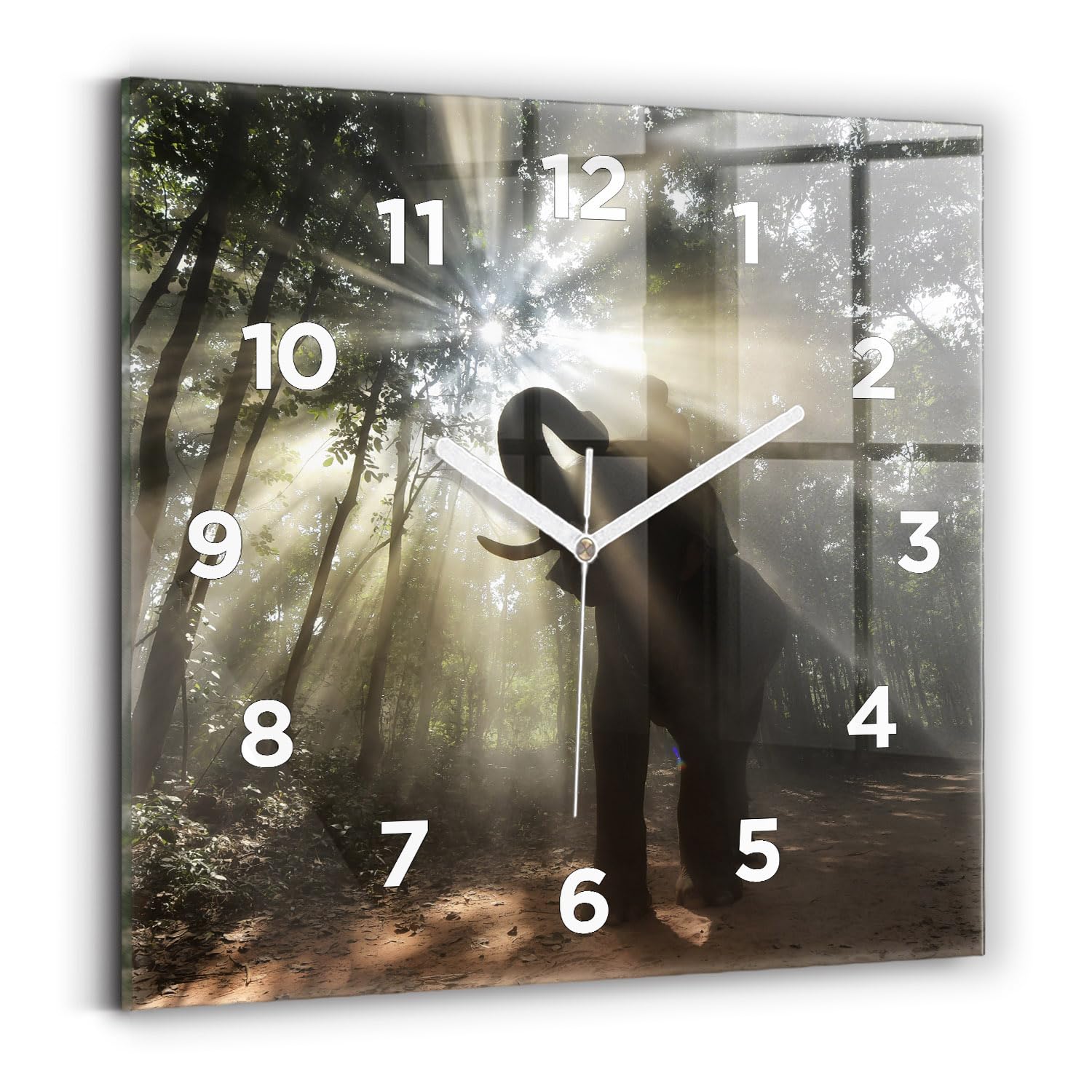 Horloge carrée 30x30 cm moderne batterie mécanisme silencieux