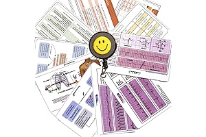 12-Piece EMS Cheat Sheet Bundle: ACLS Badge Card & More