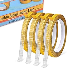 Double-Sided Fabric Tape Heavy Duty for Hems, Fashion Dress, Cloth, Curtains, Strong Adhesive, but Removable and Residue-Free, No Sewing or Ironing Required, Versatile, 0.8 cm x 10 m / x 4R