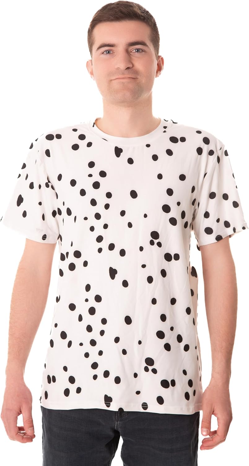 ComfyCamper Adult Mens Dalmatian Shirt - Men Women Teens TShirt Dog Costume Cosplay Halloween Costume Dalmation - Image 2