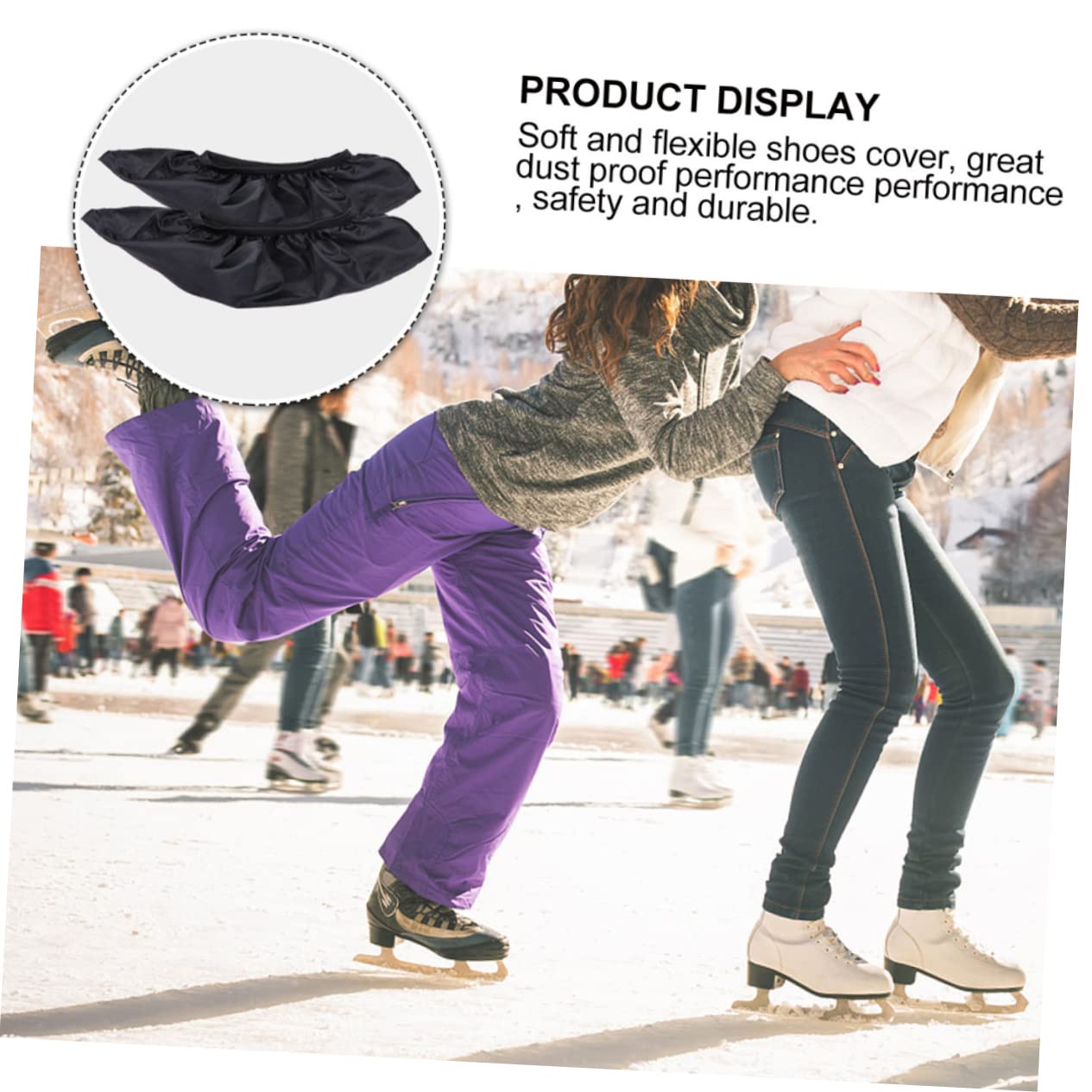 BESTonZON Schlittschuh Abdeckungen Elastische Kufenschoner Für Eislaufschuhe Und Rollschuhe Schützende Abdeckhauben Mit Schnittfestem Für Optimalen Schutz Kufen