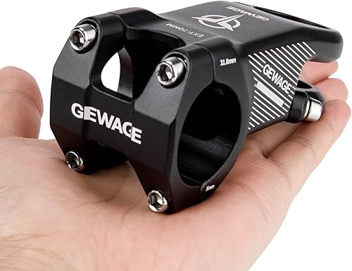Miniatura 5 de GEWAGE 31.8 - Tallo de bicicleta de montaña de 8 grados para manillar corto para bicicleta de carretera, bicicleta de montaña, MTB, BMX