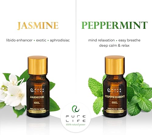 Miniatura 4 de Pure Life Juego de aceites esenciales para aromaterapia difusora, aceites aromáticos 100% orgánicos para humidificador en casa y automóvil, aromas