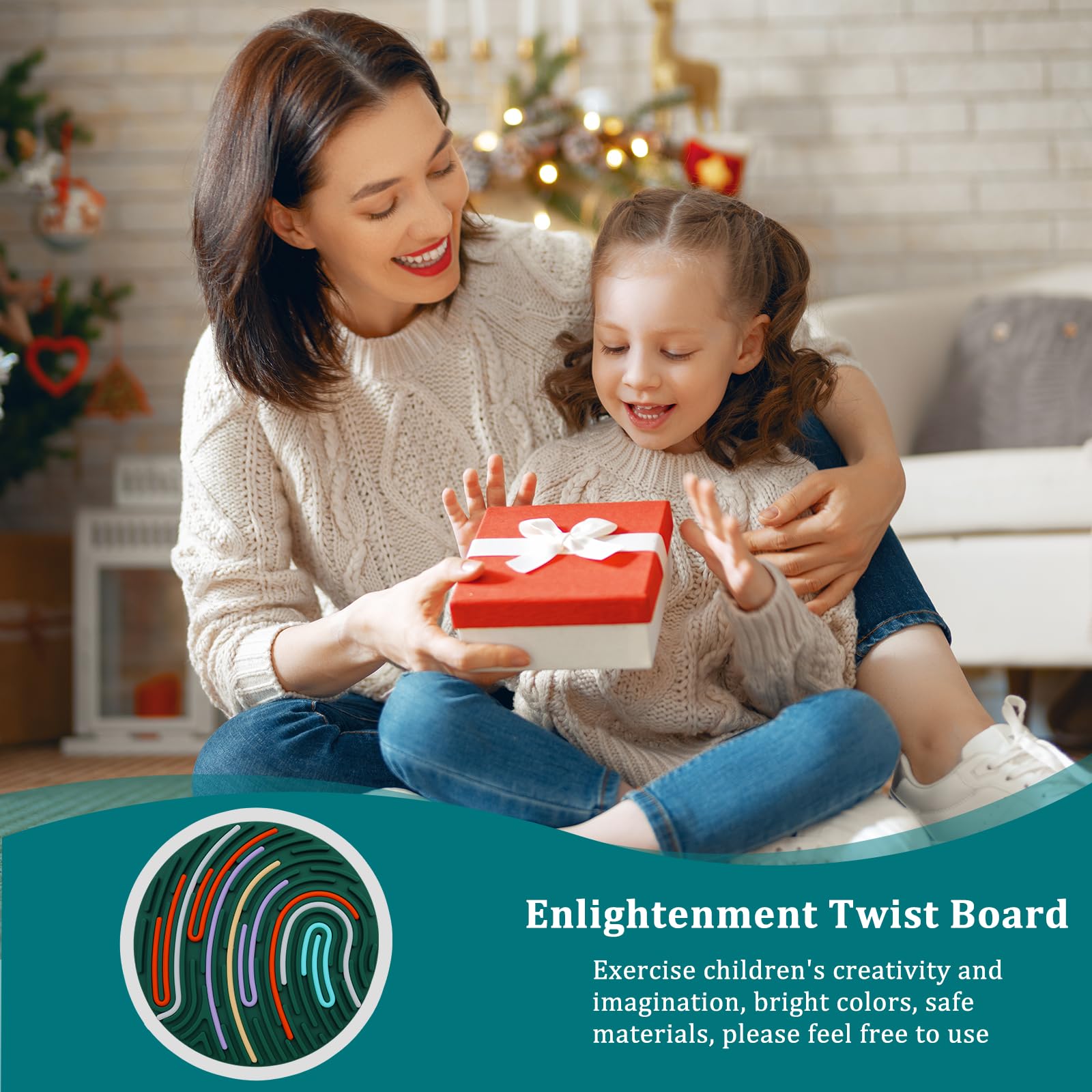 OMJMYY Sensory Activity Board karta aktywności sensorycznej, silikonowa karta sensoryczna Fidget z 20 strunami i torbą podróżną dla dzieci 3+ i dorosłych ADHD, autyzm, stres lękowy