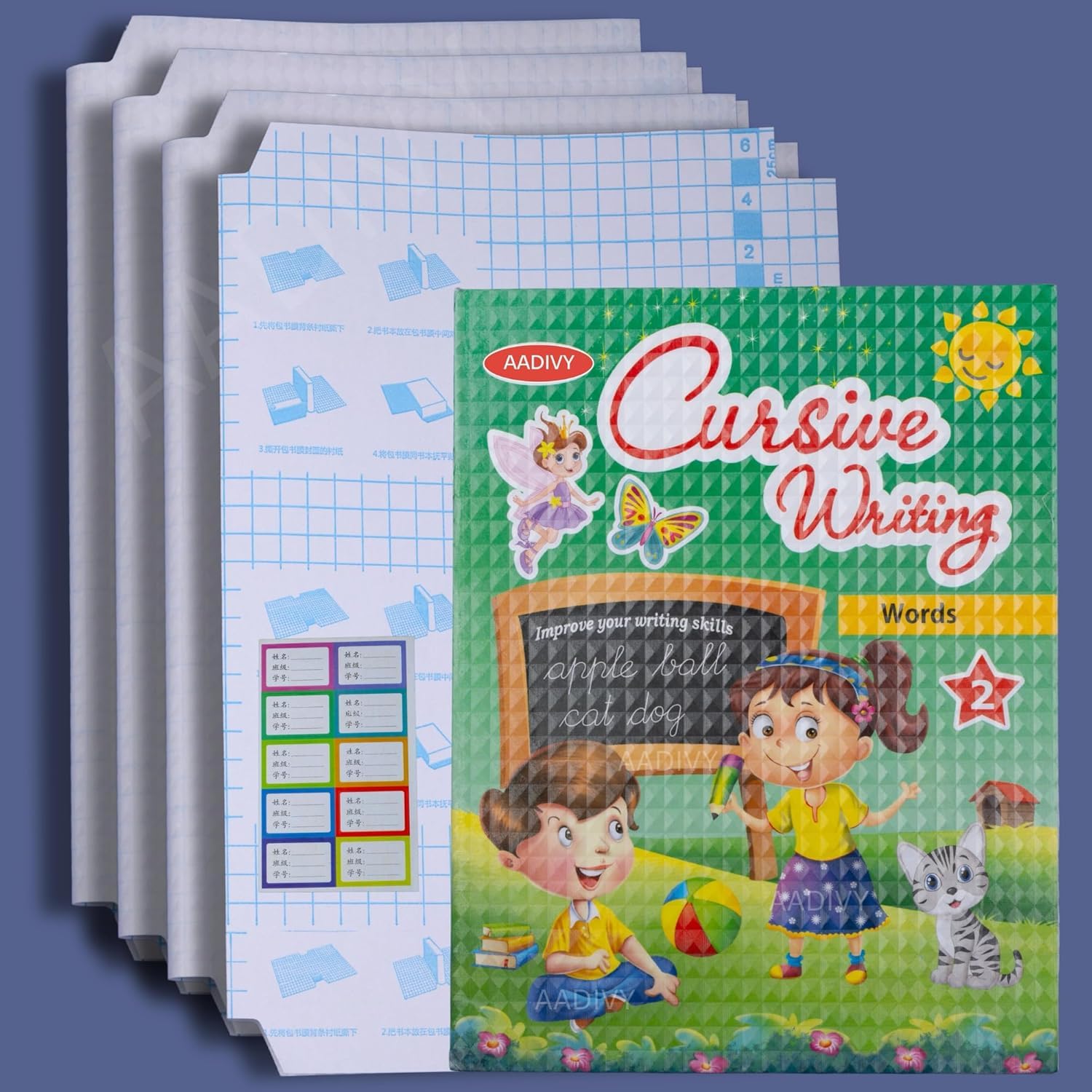 A4 Size Transparent Self Adhesive Book Cover Sheets (30 Pcs) | Waterproof Textbook Cover Film | Clear Protective Binding Sticker with Diamond Pattern | Polypropylene Cover for School & Office Books-image-20