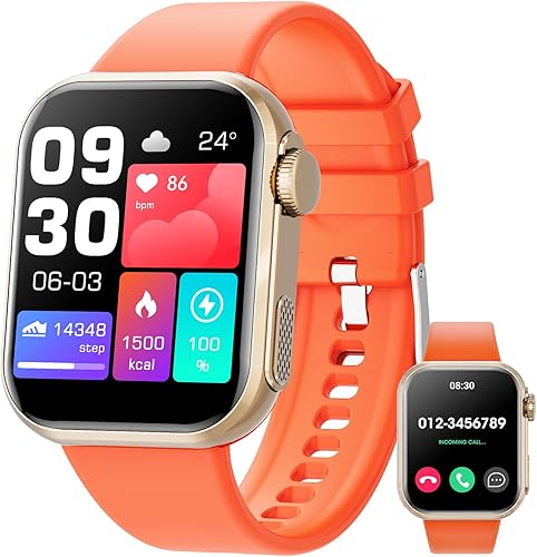 Smart Watch for Men Women(AnswerMake Call),1.95" Touch Screen Activity Tracker, IP68 Waterproof Fitness Watch with Heart Rate Sleep Pedometer