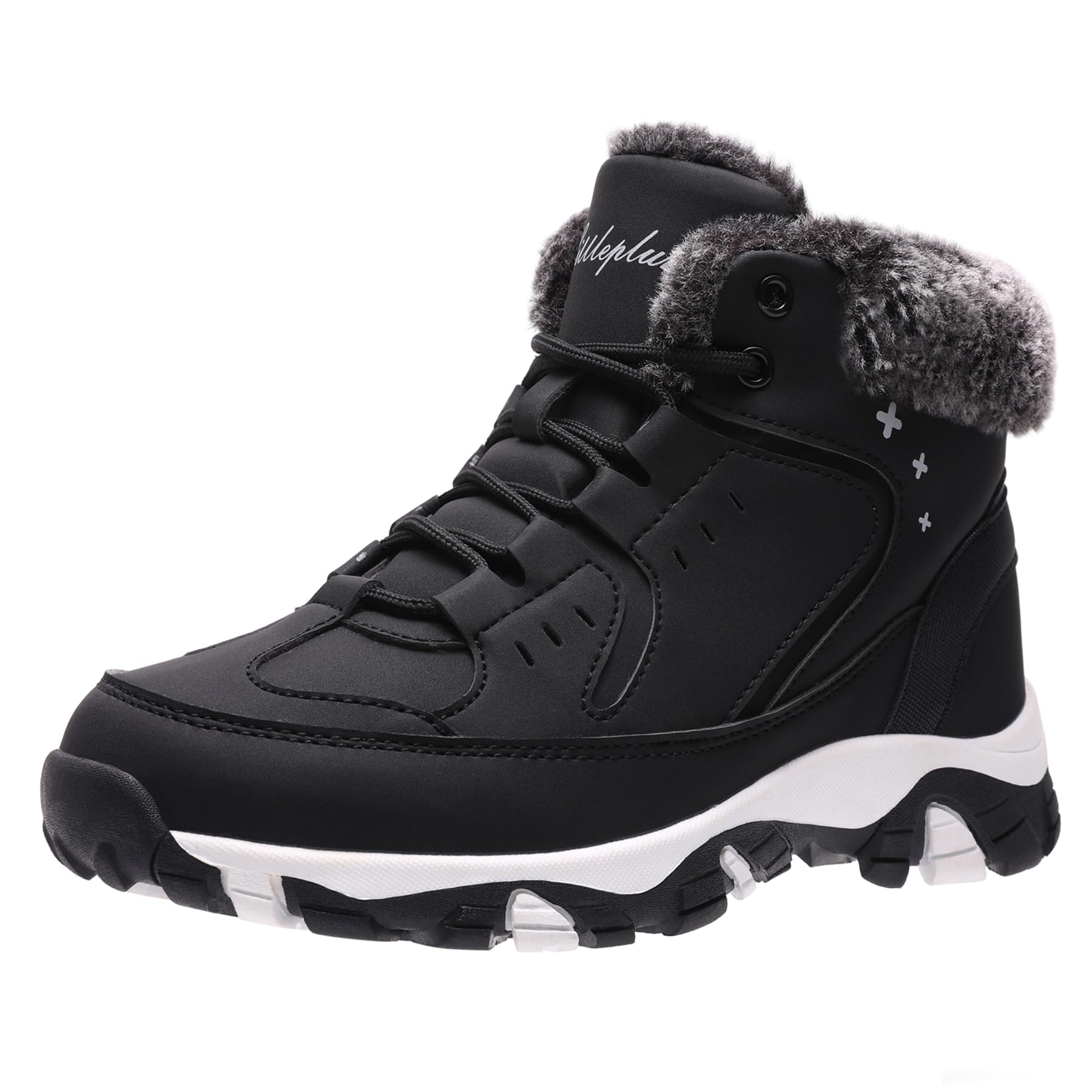 ASHION Damen Winterschuhe Warme Wandern Stiefeletten | Gefütterte, Rutschfeste, Atmungsaktive und Bequeme Damen Outdoor Wanderstiefel für lange Wanderungen
