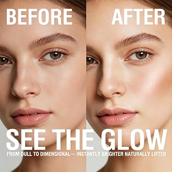Cream Highlighter & Contour Stick, Dual-Use Face and Body Shimmer Makeup, Silky Smooth Extended Wear Moisture-Resistant Sculpting Stick for Luminous Glow & Defined Features (#3, 2G)