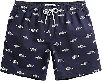 maamgic Mens Slim Fit Swim Shorts Swim Trunks 7 inch Quick Dry Mens Bathing Suits with Mesh Lining
