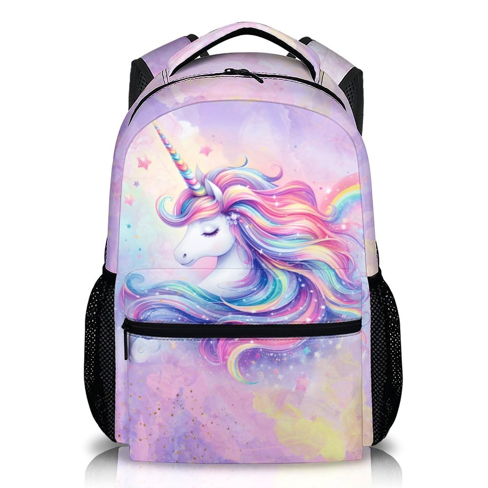 Wedinosaurnes Kids Girls Backpack, Cute Unicorn Backpack for School, Preschool Elementary Kindergarten Bookbag, 17 Inch Girls Schoolbag for Gift