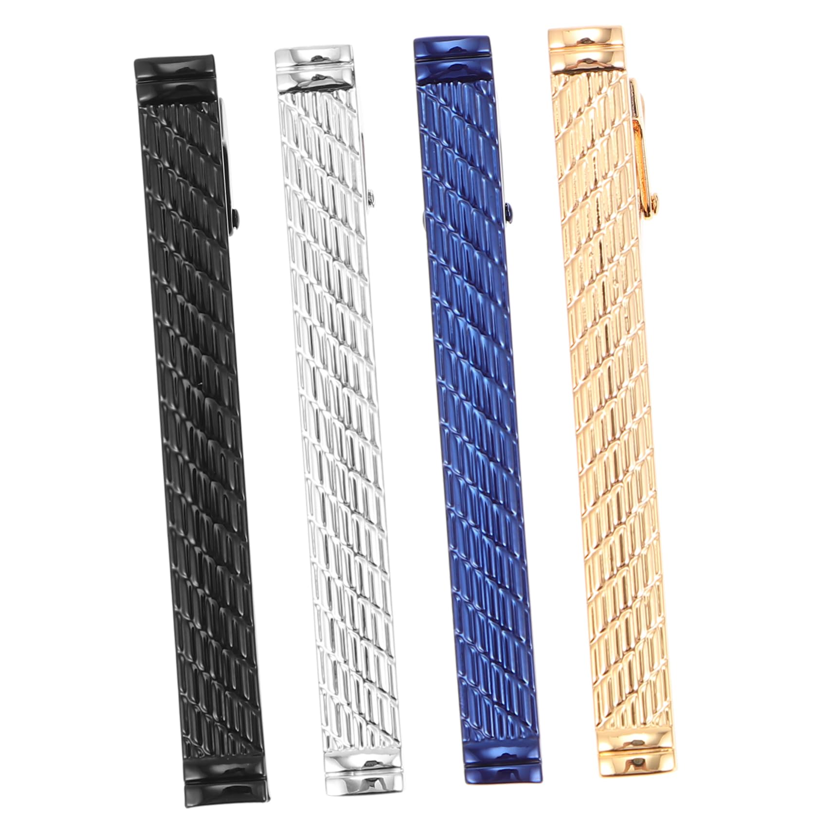 NIYANGLE Practical Tie Clips Set of 4 Men's Fashion Tie Tacks Lightweight and Easy to Use Copper