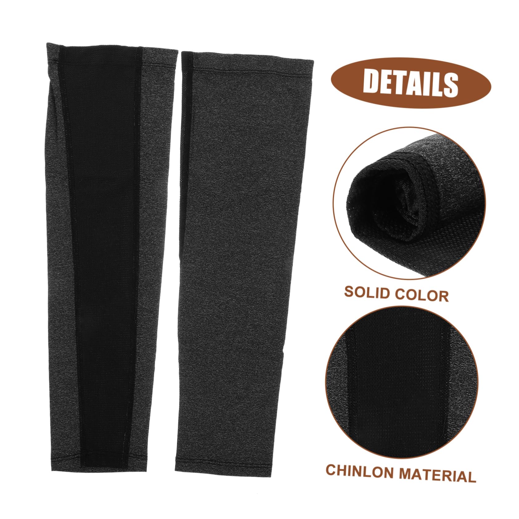 TOYANDONA Manga de protección Solar Cubrir Mangas de Brazo de protección Solar UV Solar Flexible de Brazos Mangas Protectoras de Brazo para Hombre Nylon Negro