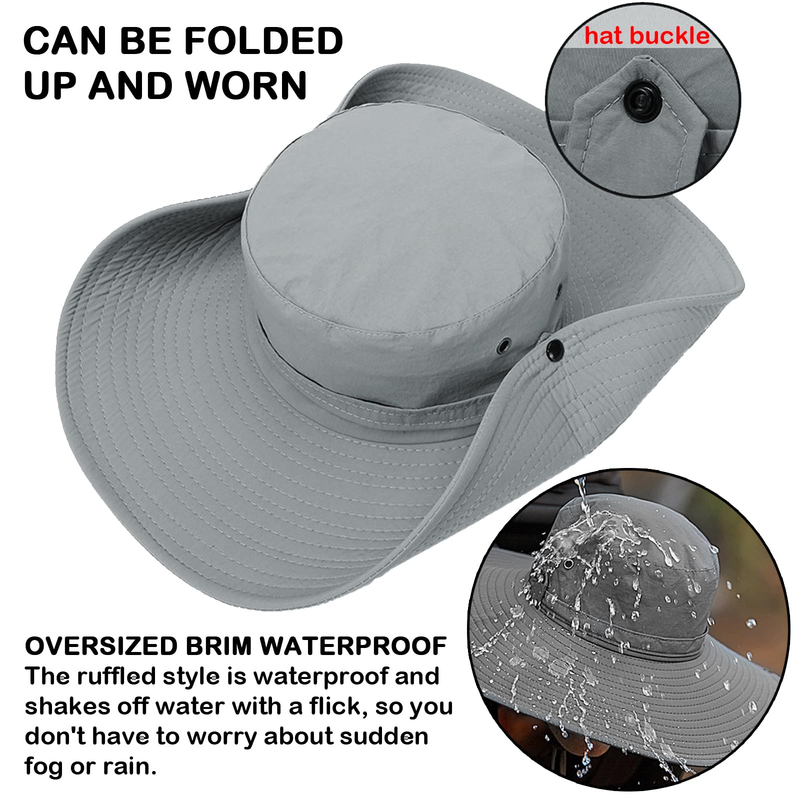 TYXHXT Sombreros Cubo, Bucket Hat, Pescador Gorro, Impermeable Plegable Sombrero, Pescador Gorro para Hombres y Mujeres, Sombreros Sol de Plegables para Verano con Protección, al Aire Libre